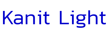 Kanit Light 字体